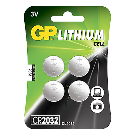Knappcellsbatteri GP Litium CR2032 4/fp