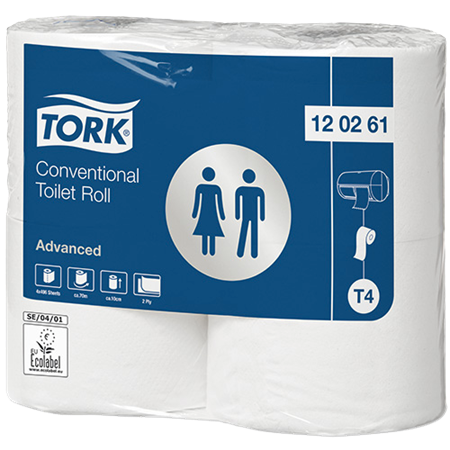 Toalettpapper Tork Extra långt T4 2-lag 24 rl