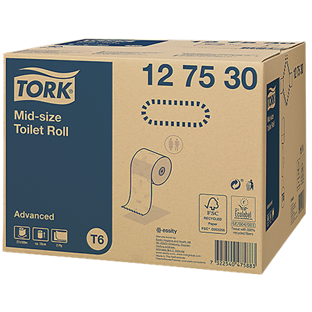 Toalettpapper Tork Mid-size Advance T6 27 rl