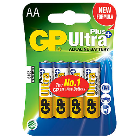Batteri GP Ultra+ Plus Alkaline AA/LR6 4/fp