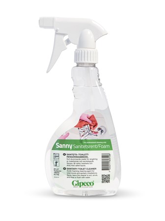 Sanitetsrent/Foam med spraypump Gipeco Sanny 0,5 Liter
