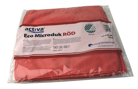 Microfiberduk Activa Eco röd