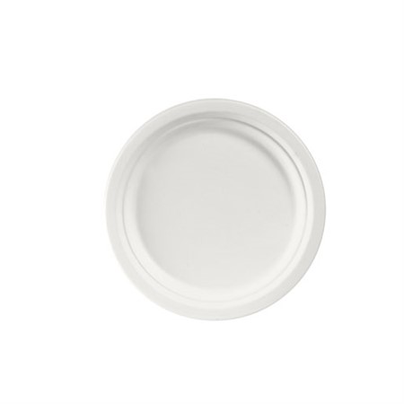 Tallrik Vit Bagasse 22cm 50st/fp