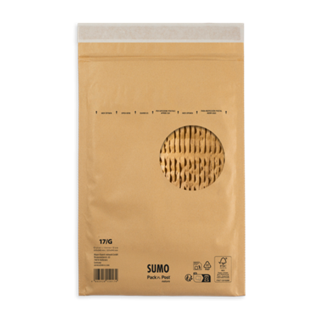 Vadderad kuvertpåse med remsa 225x340mm SU1517