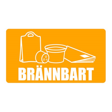 Dekal Återvinning "Brännbart"