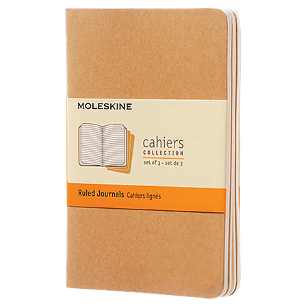 Block Moleskine Cahier Pocket linj. brun 3/fp