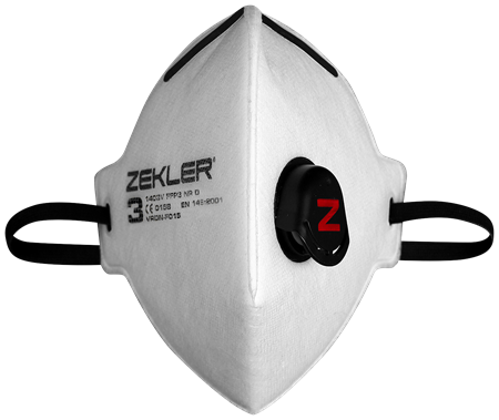 Andningsskydd Filtrerande Halvmask Zekler 1403V FFP3 15-pack