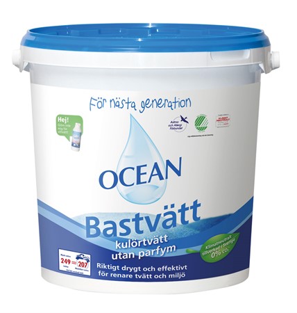 Tvättmedel Ocean Kulör Oparfym Hink 6,2kg