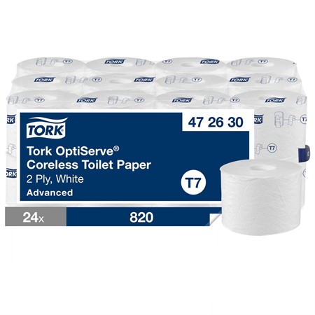 Toalettpapper Tork T7 OptiServe Coreless Advanced 24/fp