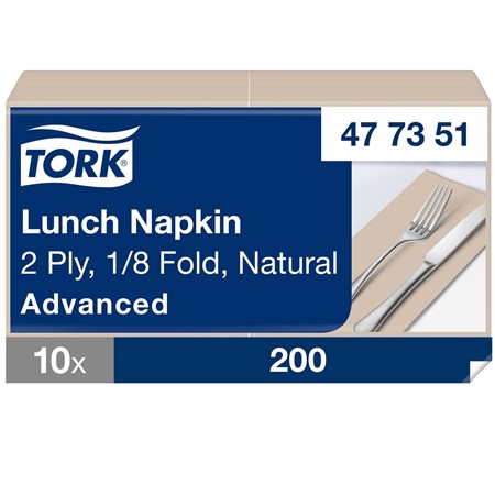 Servett 2-lags Tork Natur 33x33 cm 200/fp