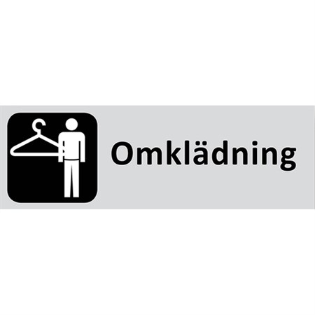 Informationsskylt Omklädning Herr