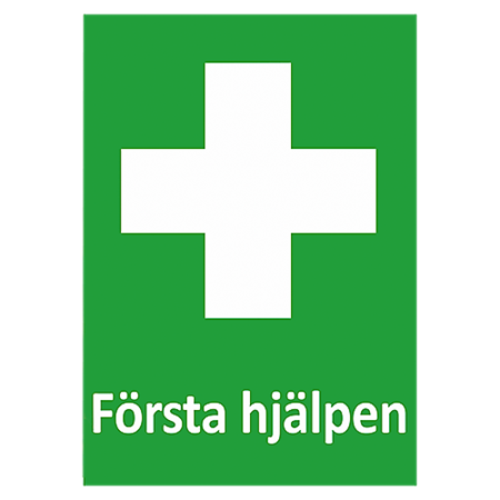 Nödskylt Första hjälpen