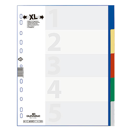 Plastregister Durable XL 1-5