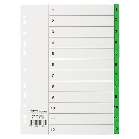 Register Timing Mega  1-12 grön
