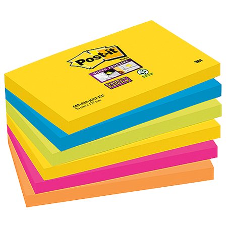 Post-it Carneval Super Sticky Notes 6-pack