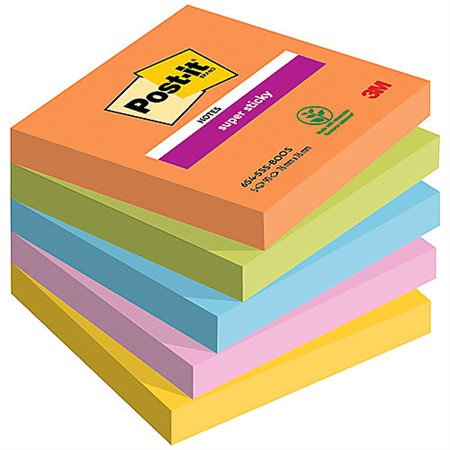 Post-it Boost Super Sticky Notes 5-pack 76x76mm