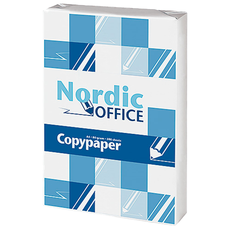 Kopieringspapper Nordic Office A4 80 g ohål 500/fp