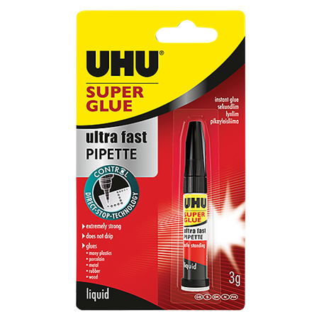 Snabblim UHU Super Ultra Fast Pipette 3 g