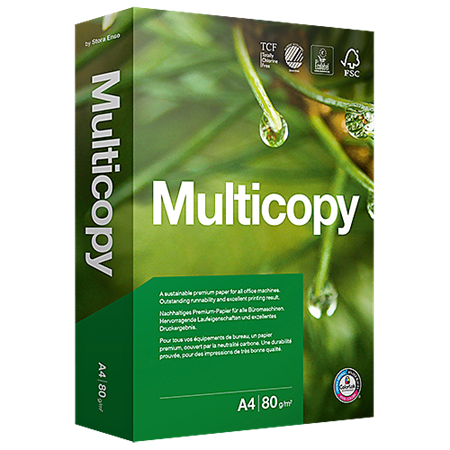 Kopieringspapper Multicopy A4 EU-hål 80 g 500/fp