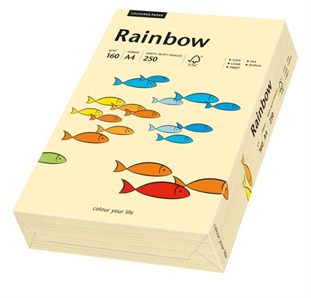 Färgat papper Rainbow A4 160g Chamois 250/fp