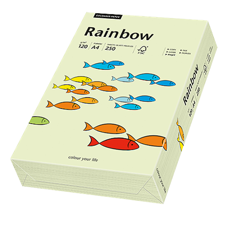 Färgat papper Rainbow A4 120 g ljusgrön 250/fp