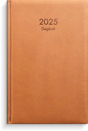 Kalender 2025 Dagbok cognac konstläder