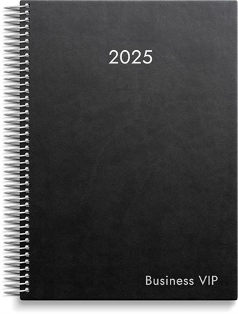 Kalender 2025 Business VIP svart konstläder