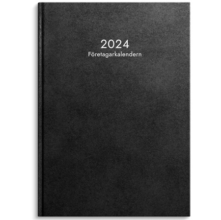 Kalender 2024 Företagarkalendern svart konstläder
