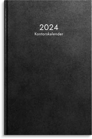 Kalender 2024 Kontorskalender svart konstläder