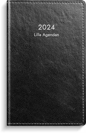 Kalender 2024 Lilla Agendan svart konstläder