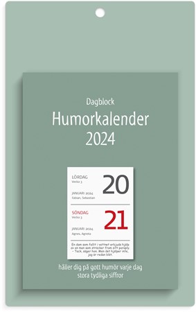 Kalender 2024 Väggplån med dagblock Humor