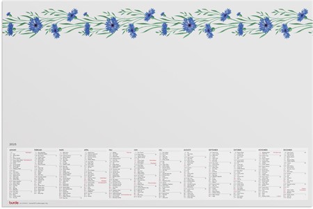 Kalender 2025 Skrivunderlägg Blomster