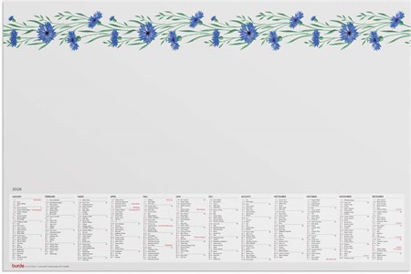 Kalender 2026 Skrivunderlägg Blomster