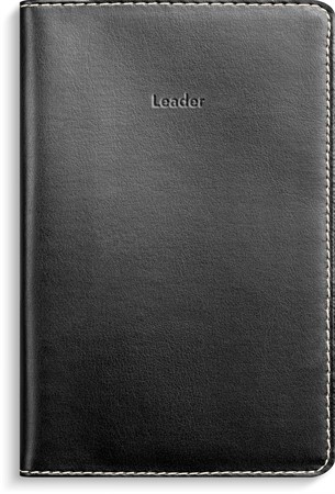 Alm. Leader svart konstläder