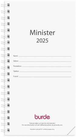 Kalender 2025 Minister refill