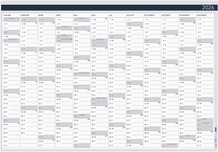 Väggkalender 2026 Väggblad Elegant 980x680mm