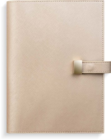 Kalender 2026 Stor Veckokalender beige kontstläder