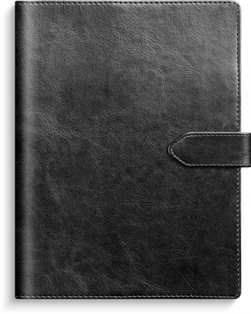 Kalender 2026 Veckojournal svart konstläder