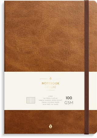 Anteckningsbok Notebook Deluxe B5 brun