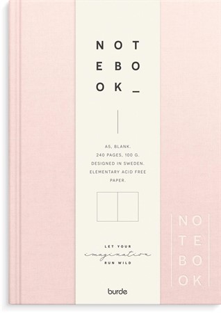 Anteckningsbok Notebook Textile A5 olinjerad rosa