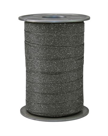 Presentband Glitter Svart 10mm x 100m