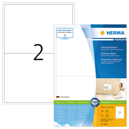 Etiketter Herma Premium 199,6x143,5 mm 200/fp