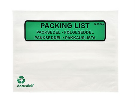 Packsedelsficka Papper C6 med tryck 1000 st