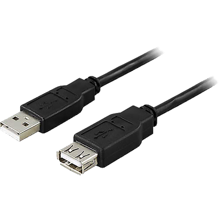 Kabel Deltaco USB-förlängning A-A 2 m